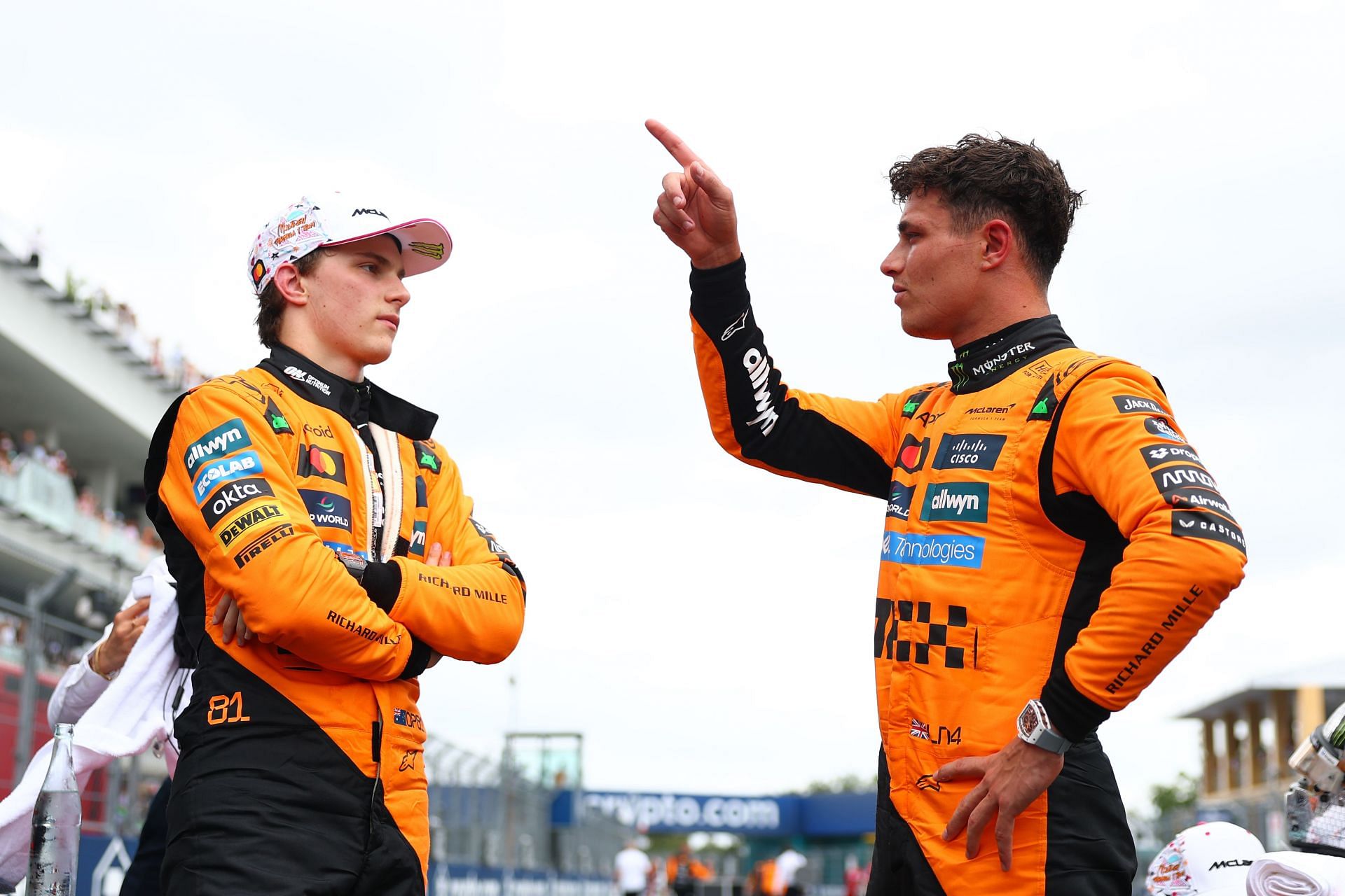 Oscar Piastri and Lando Norris at F1 Grand Prix of Miami - Sprint & Qualifying - Source: Getty